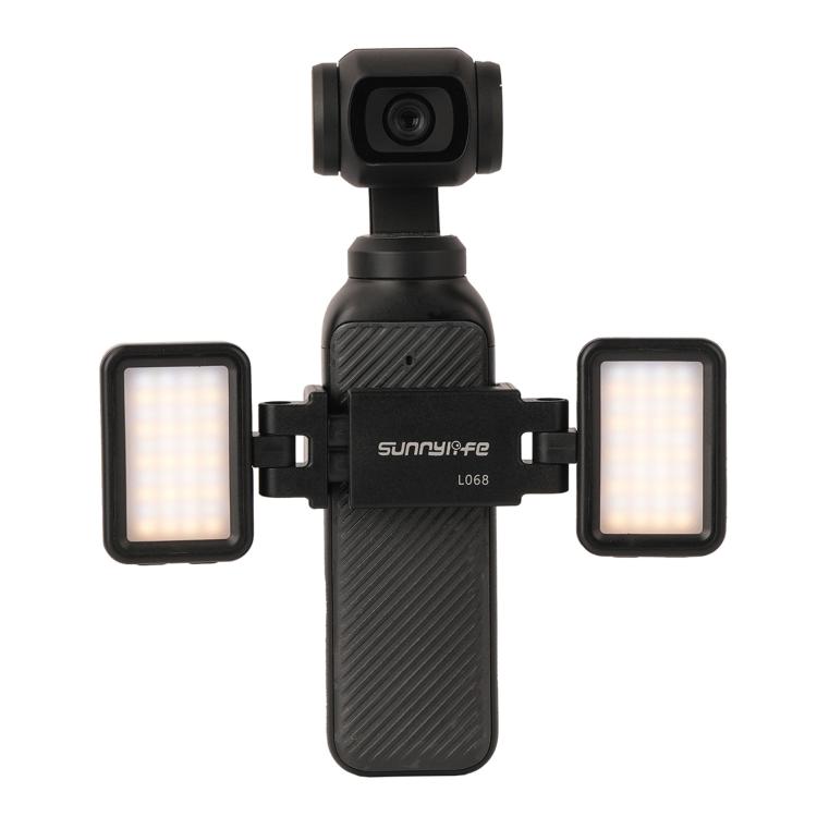 Luz de vídeo LED ajustable Sunnylife de liberación rápida para DJI Osmo Pocket 3, luz de relleno portátil regulable tricolor.