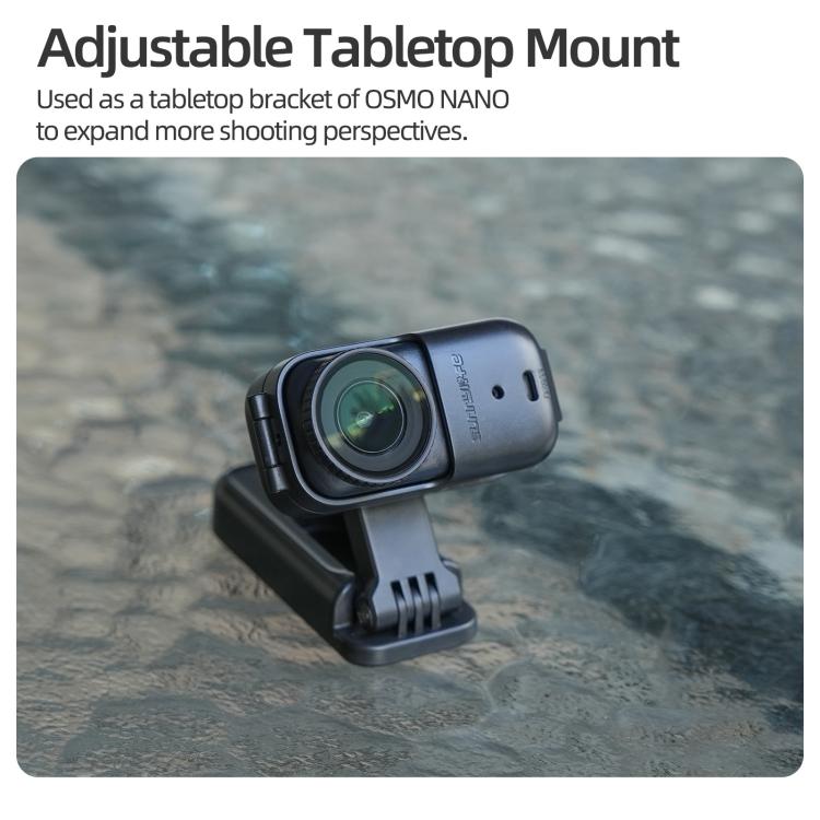Soporte magnético Sunnylife para DJI Osmo Nano con rotación de 360 grados y base de mesa ajustable., ON-DZ063 Magnetic Mount