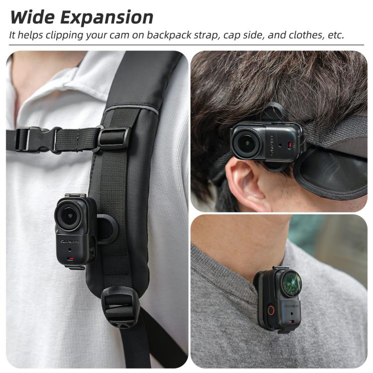 Clip de mochila Sunnylife para DJI Osmo Nano, abrazadera para cámara de acción con rotación de 360 grados, montaje vertical-horizontal., ON-J062 Backpack Clip