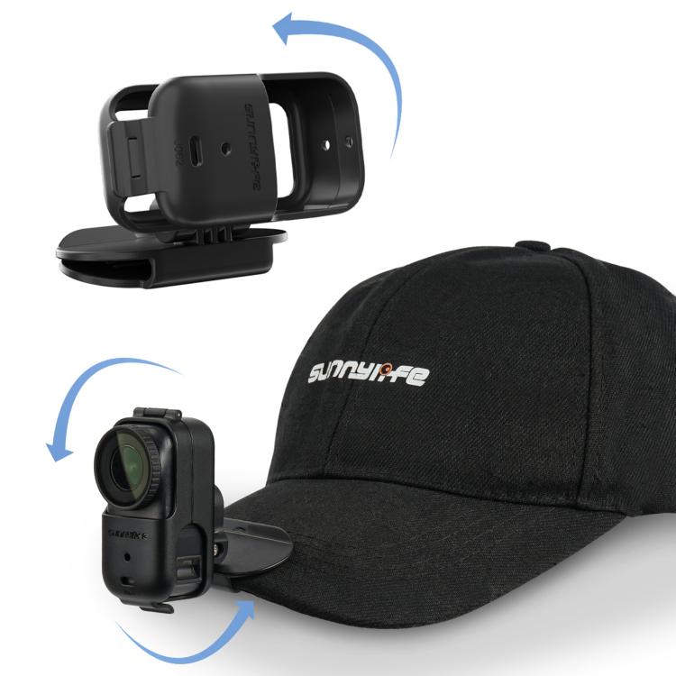 Soporte de clip para gorra de béisbol Sunnylife para DJI Osmo Nano, abrazadera para gorra de béisbol, soporte de liberación rápida para cámara POV Vlog, ON-J064 Cap Clamp