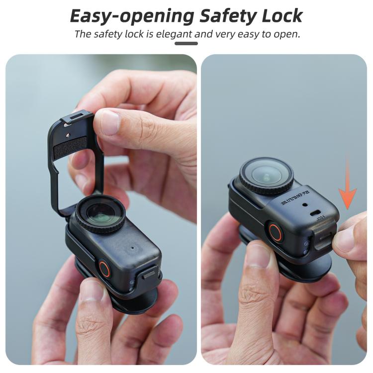 Soporte de clip para gorra de béisbol Sunnylife para DJI Osmo Nano, abrazadera para gorra de béisbol, soporte de liberación rápida para cámara POV Vlog, ON-J064 Cap Clamp