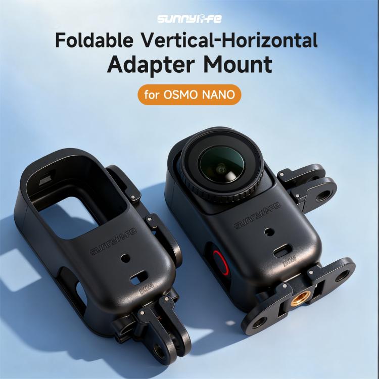 Adaptador vertical-horizontal plegable Sunnylife para DJI Osmo Nano, soporte de montaje, marco protector, carcasa y cubierta., ON-BK065 Vertical-Horizontal Frame