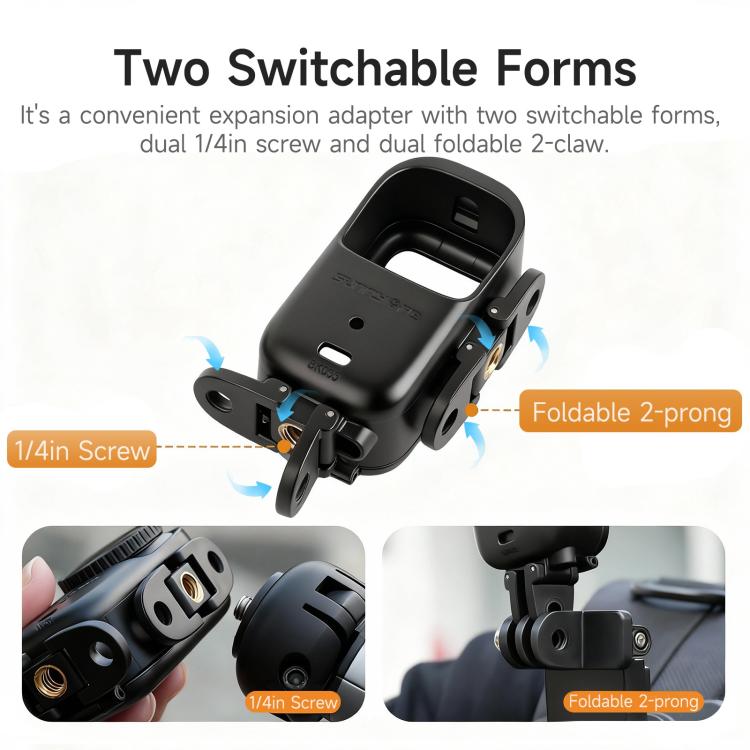 Adaptador vertical-horizontal plegable Sunnylife para DJI Osmo Nano, soporte de montaje, marco protector, carcasa y cubierta., ON-BK065 Vertical-Horizontal Frame