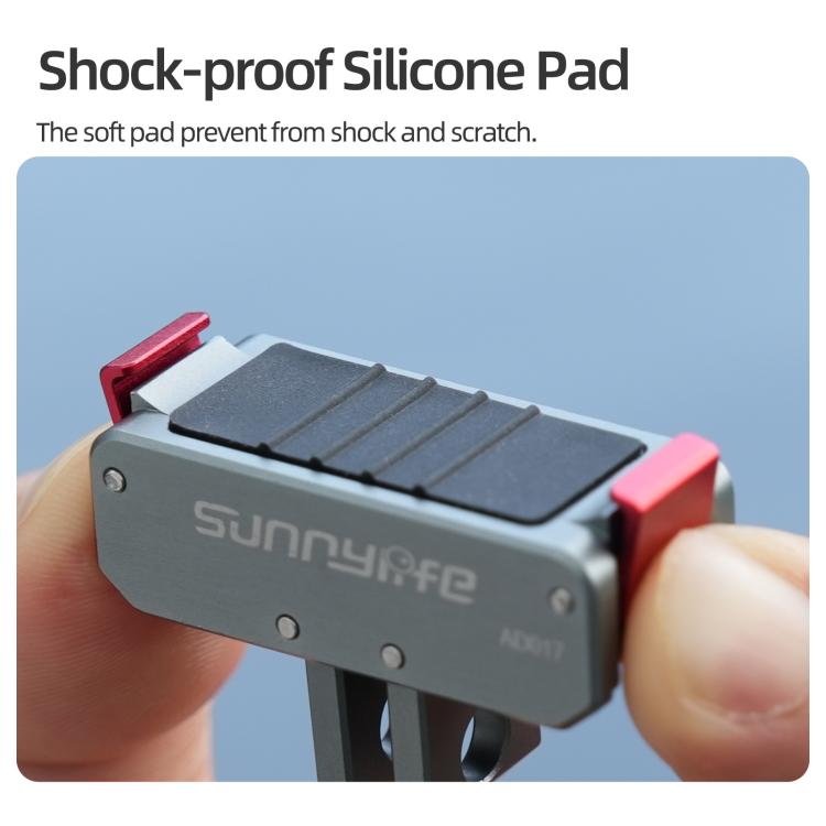 Adaptador magnético de liberación rápida de metal Sunnylife, soporte plegable para cámara, adaptador de 1/4 para DJI Osmo Nano / Osmo 360 / Action 5 Pro / 4 / 3, AD017 For DJI Osmo Nano / Osmo 360