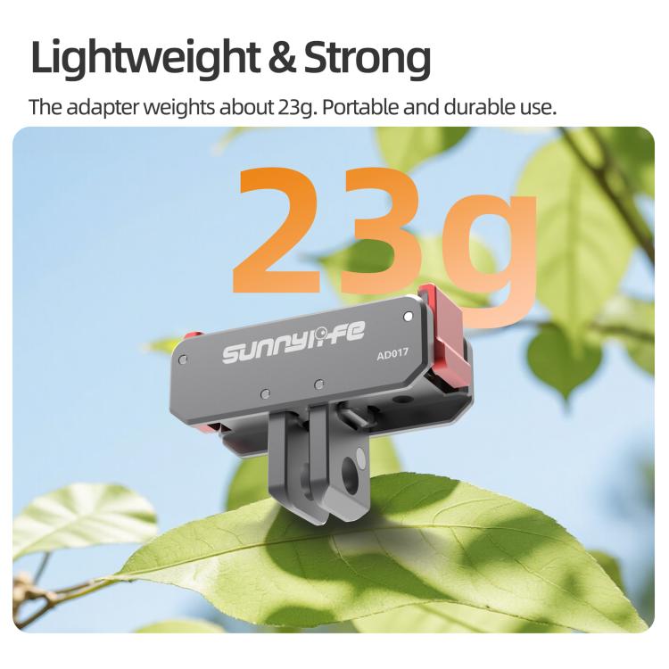 Adaptador magnético de liberación rápida de metal Sunnylife, soporte plegable para cámara, adaptador de 1/4 para DJI Osmo Nano / Osmo 360 / Action 5 Pro / 4 / 3, AD017 For DJI Osmo Nano / Osmo 360