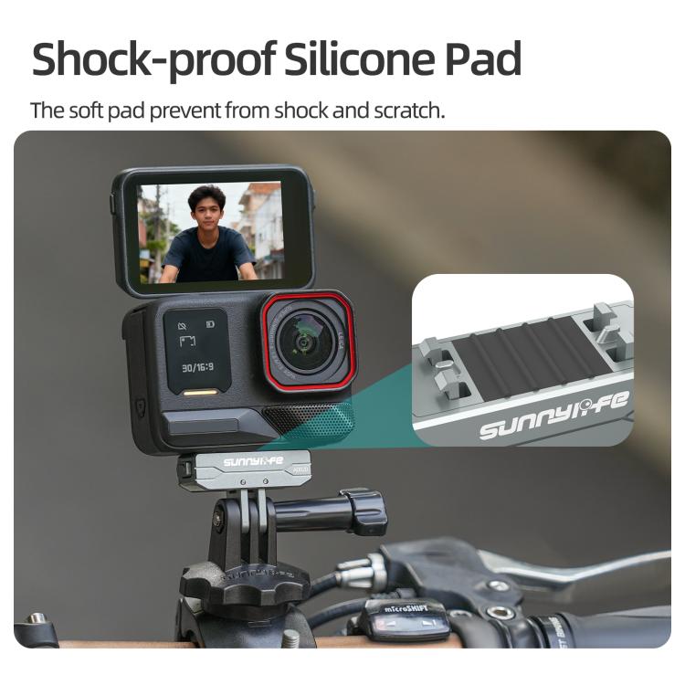 Adaptador magnético de liberación rápida de metal Sunnylife para cámara de acción, soporte plegable para cámara, adaptador de 1/4 para Insta360 X5 / Ace / Ace Pro 2 / 1, AD020 For Insta360 X5 / Ace / Ace Pro 2 / 1