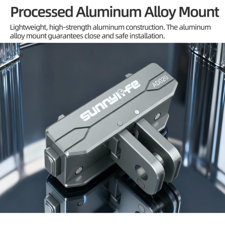Adaptador magnético de liberación rápida de metal Sunnylife para cámara de acción, soporte plegable para cámara, adaptador de 1/4 para Insta360 X5 / Ace / Ace Pro 2 / 1, AD020 For Insta360 X5 / Ace / Ace Pro 2 / 1