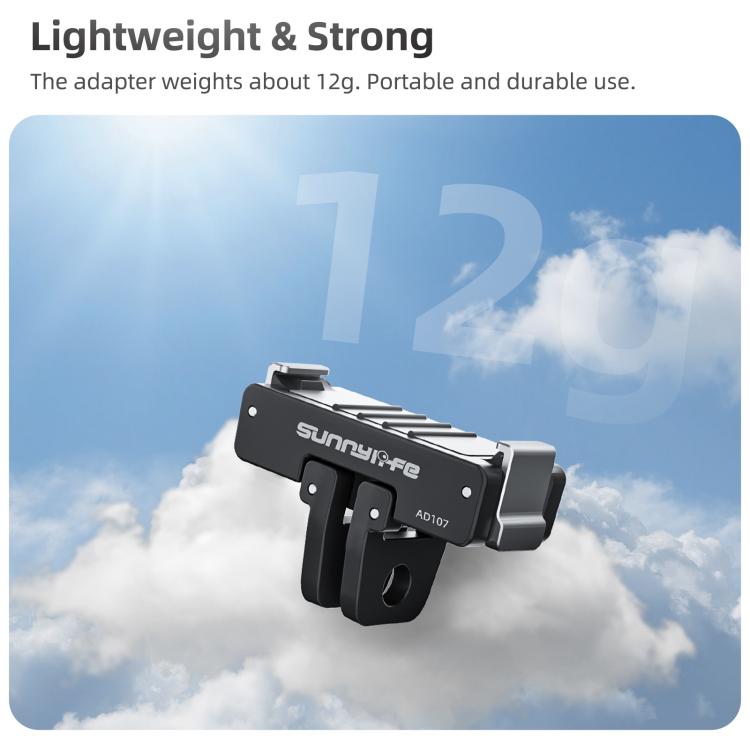 Soporte magnético bidireccional Sunnylife de liberación rápida con tornillo de 1/4 y adaptador plegable de 2 puntas para DJI Osmo 360, AD107 For DJI Osmo 360