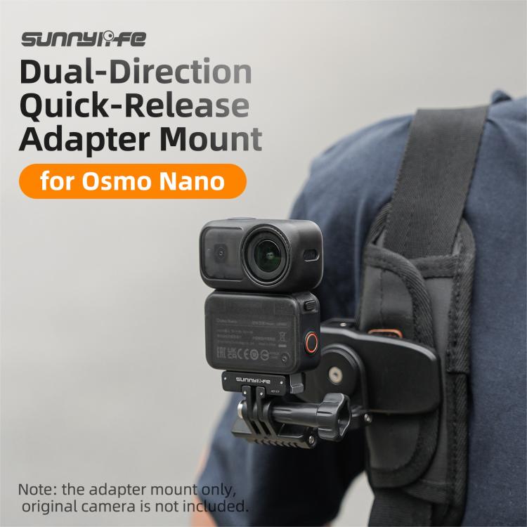 Soporte magnético bidireccional Sunnylife de liberación rápida con tornillo de 1/4 y adaptador plegable de 2 puntas para DJI Osmo 360, AD107 For DJI Osmo 360