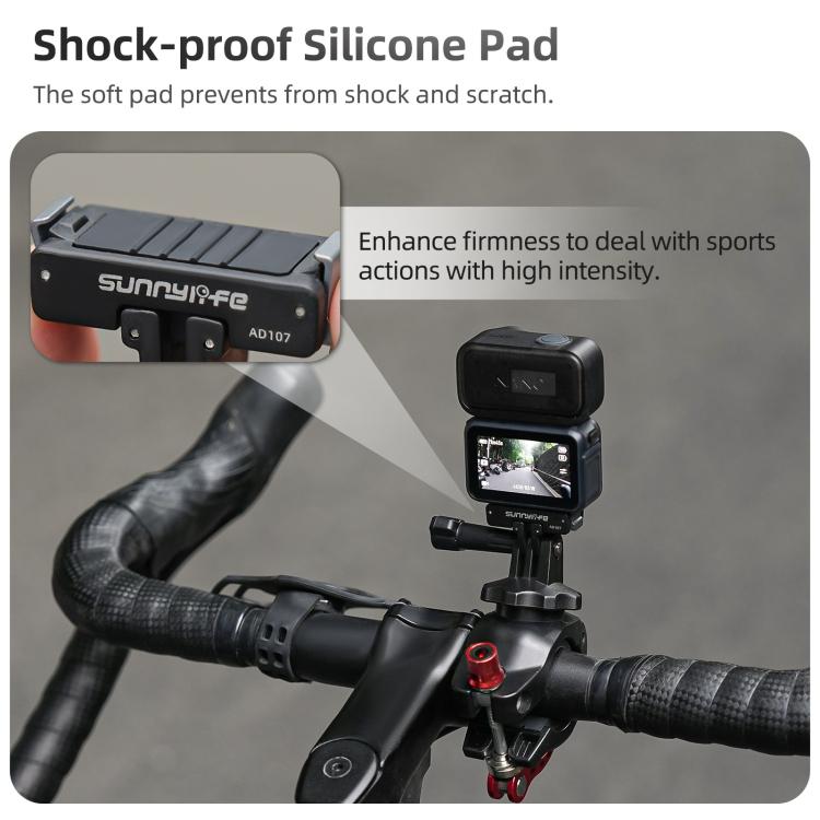 Soporte magnético bidireccional Sunnylife de liberación rápida con tornillo de 1/4 y adaptador plegable de 2 puntas para DJI Osmo 360, AD107 For DJI Osmo 360