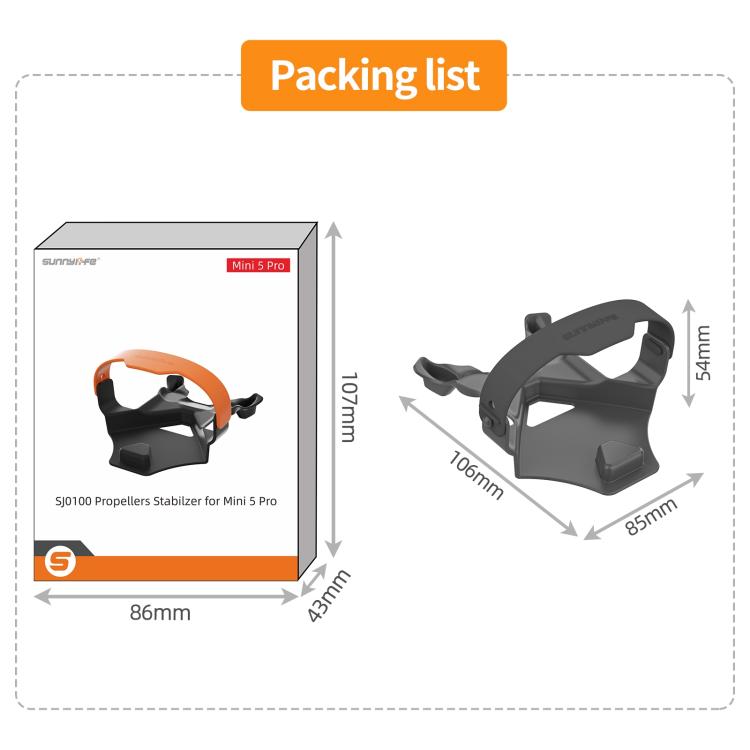 Soporte de hélices Sunnylife fijo para DJI Mini 5 Pro, For DJI Mini 5 Pro