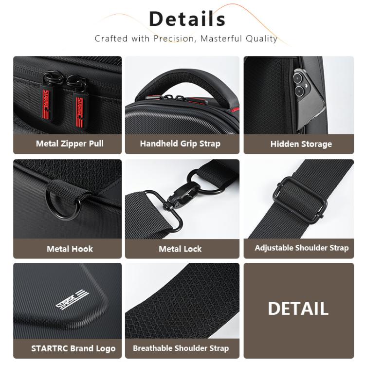 Bolsa de almacenamiento rígida para hombro STARTRC Carry para DJI Mini 4 Pro / Mini 3 Pro / Mini 4K / SE 2 / 2, For DJI Mini 4 Pro / Mini 3 Pro