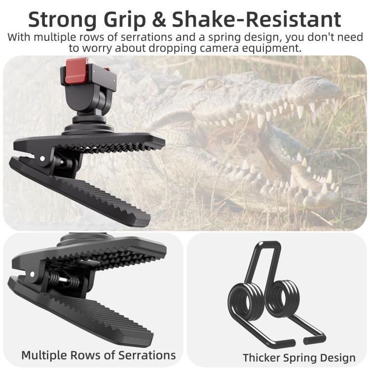 Clip magnético ajustable de liberación rápida Sunnylife para mochila, compatible con DJI Osmo Pocket 4/3 y cámaras de acción. Soporte vertical-horizontal., For DJI Osmo Pocket 4 / 3 Vertical-Horizontal Mount