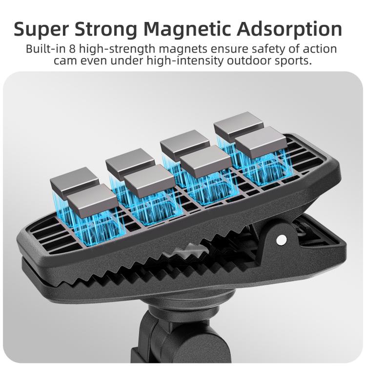 Clip magnético ajustable de liberación rápida Sunnylife para mochila, compatible con DJI Osmo Pocket 4/3 y cámaras de acción. Soporte vertical-horizontal., For DJI Osmo Pocket 4 / 3 Vertical-Horizontal Mount