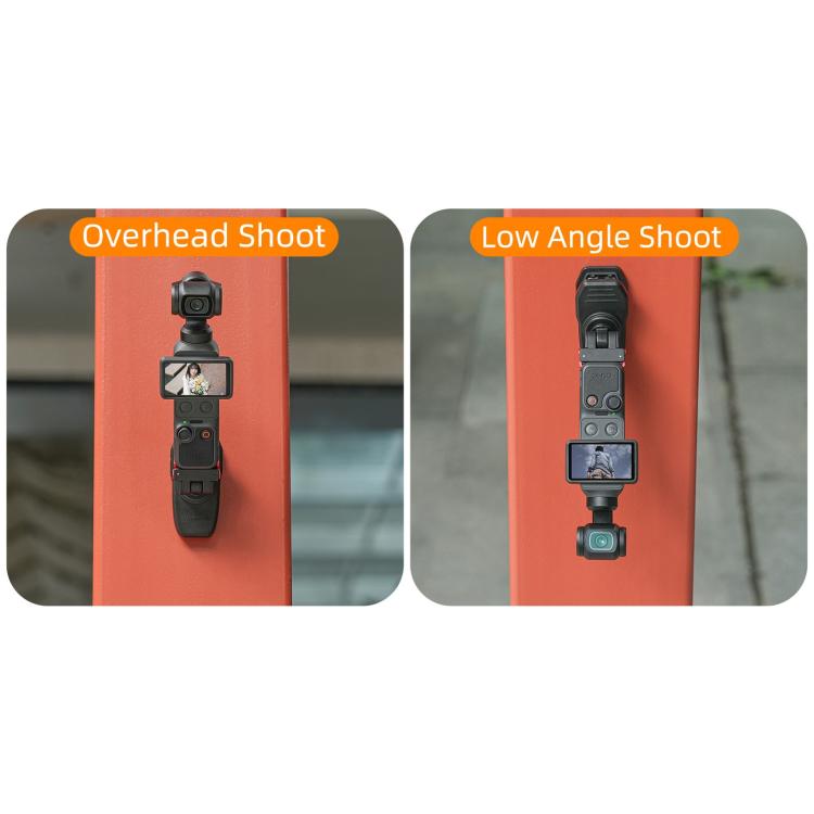 Clip magnético ajustable de liberación rápida Sunnylife para mochila, compatible con DJI Osmo Pocket 4/3 y cámaras de acción. Soporte vertical-horizontal., For DJI Osmo Pocket 4 / 3 Vertical-Horizontal Mount