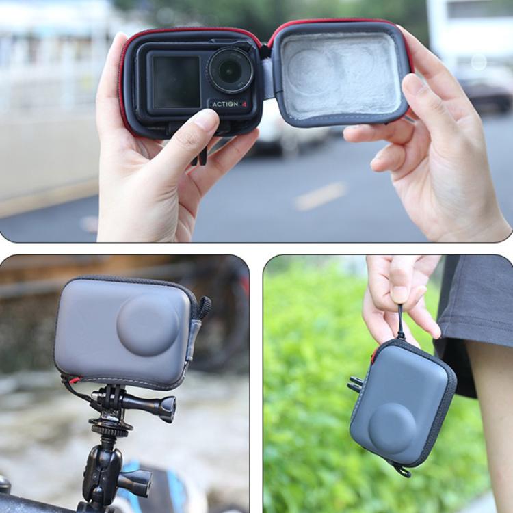 Bolsa de almacenamiento portátil de PU EVA para DJI Osmo Action 5 Pro / 4 / 3 Mini, For DJI Osmo Action 5 Pro / 4 / 3