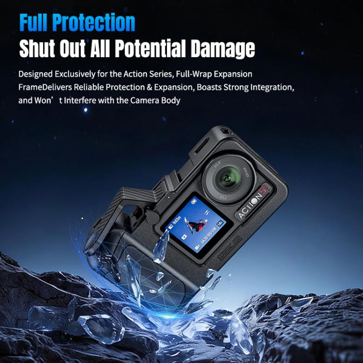 Kit de jaula con empuñadura Power-Grip Street Shooting STARTRC 3 en 1 para DJI Osmo Action 5 Pro / 4 / 3, For DJI Osmo Action 5 Pro / 4 / 3 Power-Grip
