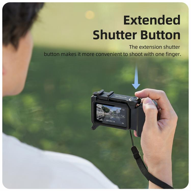 Empuñadura ergonómica Sunnylife para fotografía callejera con disparador de liberación rápida para DJI Action 5 Pro / 4 / 3, For DJI Action 5 Pro / 4 / 3