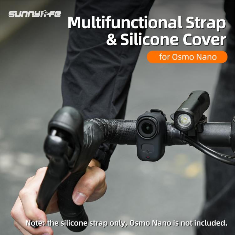 Correa de expansión para muñeca Sunnylife para DJI Osmo Nano, funda protectora de silicona para mochila, correa para bicicleta, collar para gato, For DJI Osmo Nano Body Cover