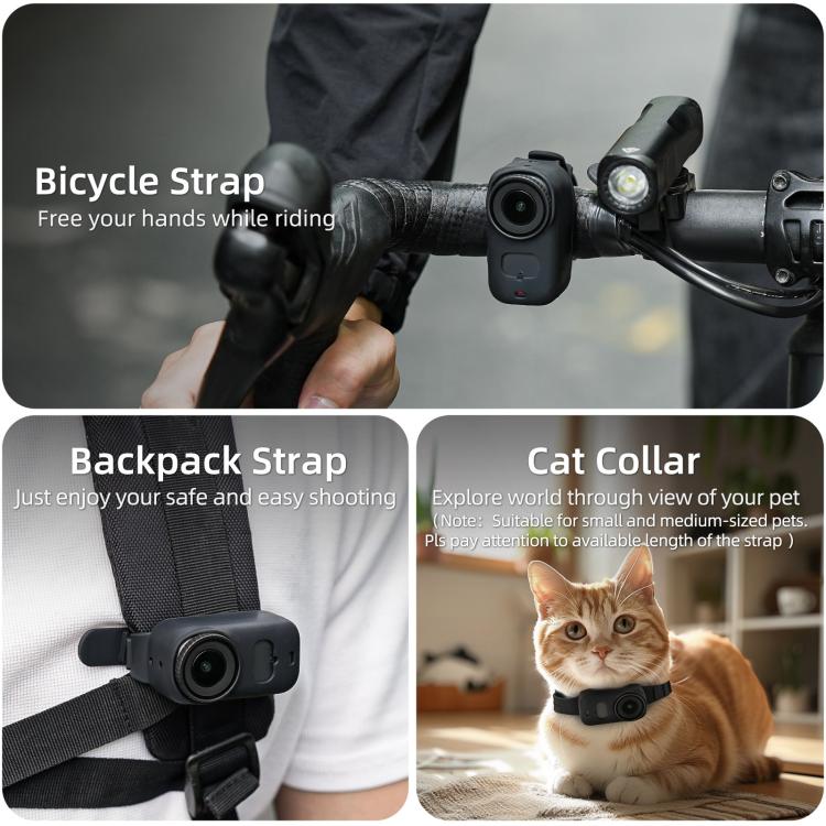 Correa de expansión para muñeca Sunnylife para DJI Osmo Nano, funda protectora de silicona para mochila, correa para bicicleta, collar para gato, For DJI Osmo Nano Body Cover