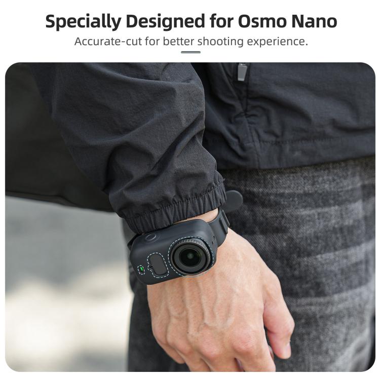 Correa de expansión para muñeca Sunnylife para DJI Osmo Nano, funda protectora de silicona para mochila, correa para bicicleta, collar para gato, For DJI Osmo Nano Body Cover