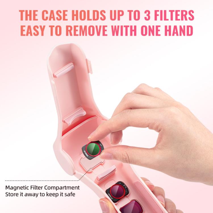 Funda protectora con tapa abatible para caja de almacenamiento DJI Osmo Pocket 4 STARTRC, For DJI Osmo Pocket 4 Pink