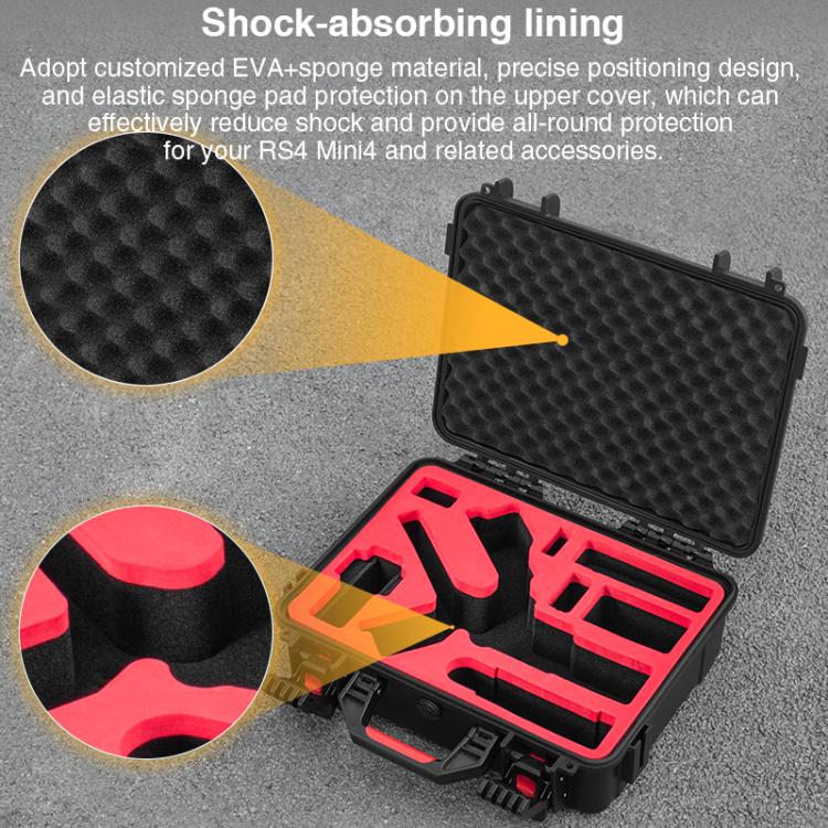 Maleta impermeable y a prueba de golpes para DJI RS4 Mini STARTRC PP, caja de almacenamiento portátil, For DJI RS 4 Mini
