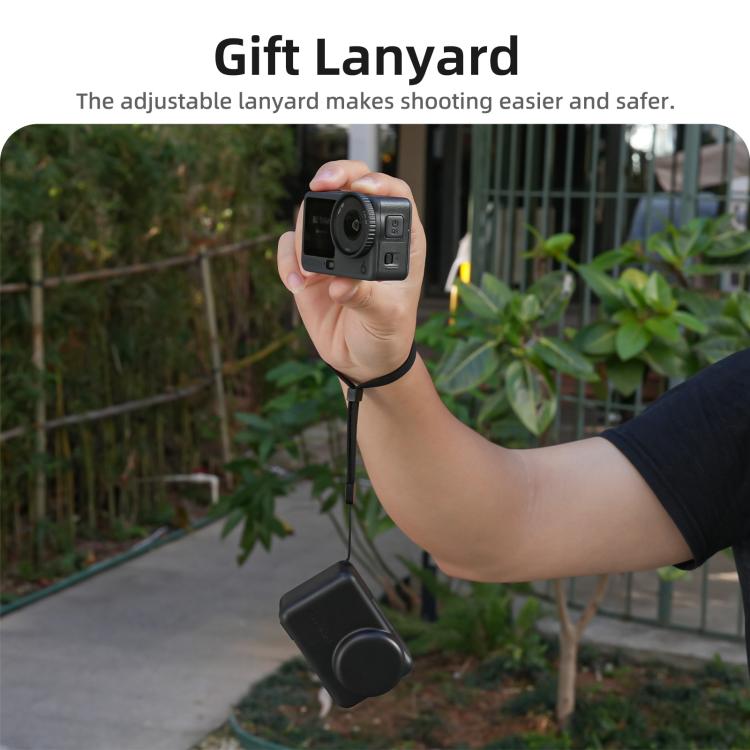 Funda protectora portátil Sunnylife a prueba de golpes y polvo con cordón para DJI Osmo Action 6 / 5 Pro / 4 / 3, For DJI Osmo Action 6 / 5 Pro / 4 / 3