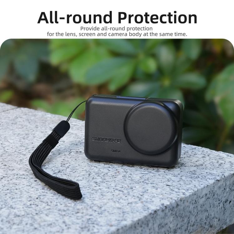 Funda protectora portátil Sunnylife a prueba de golpes y polvo con cordón para DJI Osmo Action 6 / 5 Pro / 4 / 3, For DJI Osmo Action 6 / 5 Pro / 4 / 3