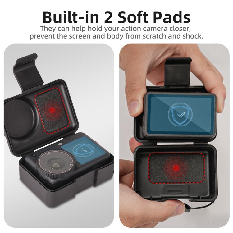 Funda protectora portátil Sunnylife a prueba de golpes y polvo con cordón para DJI Osmo Action 6 / 5 Pro / 4 / 3, For DJI Osmo Action 6 / 5 Pro / 4 / 3