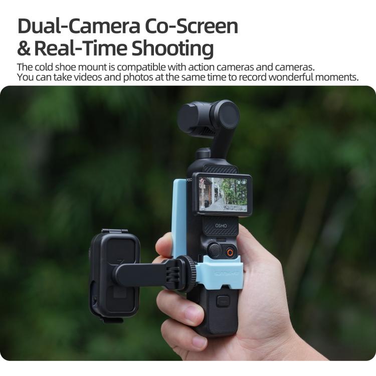 Adaptador de montaje vertical-horizontal con zapata fría ajustable para rotación de 360 grados para DJI Osmo Nano, marco protector, soportes de montaje y cubierta de la carcasa., For DJI Osmo Nano