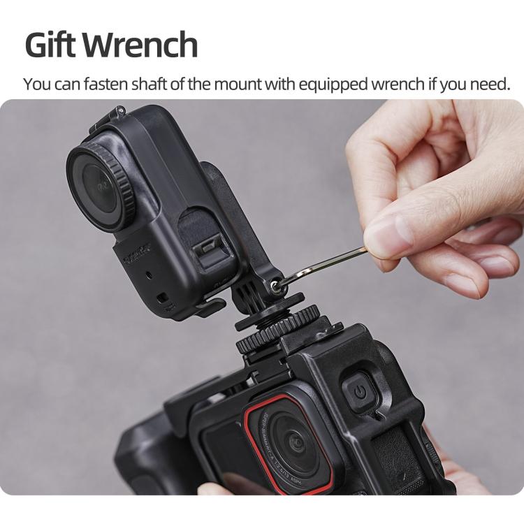Adaptador de montaje vertical-horizontal con zapata fría ajustable para rotación de 360 grados para DJI Osmo Nano, marco protector, soportes de montaje y cubierta de la carcasa., For DJI Osmo Nano