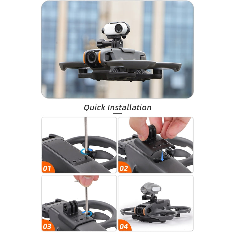 Para DJI Avata 2 Sunnylife soporte para cámara de acción soporte de luz para Dron, For DJI Avata 2