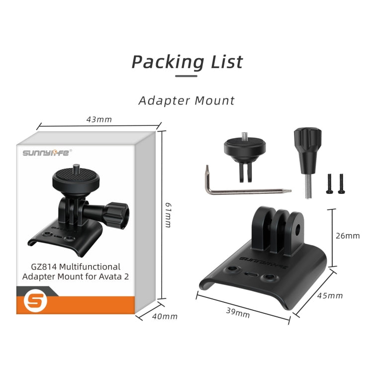 Para DJI Avata 2 Sunnylife soporte para cámara de acción soporte de luz para Dron, For DJI Avata 2