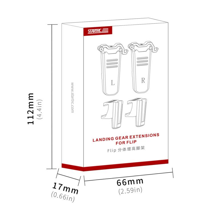 Extensiones de altura del tren de aterrizaje para drones tipo dividido DJI Flip STARTRC, For DJI Flip