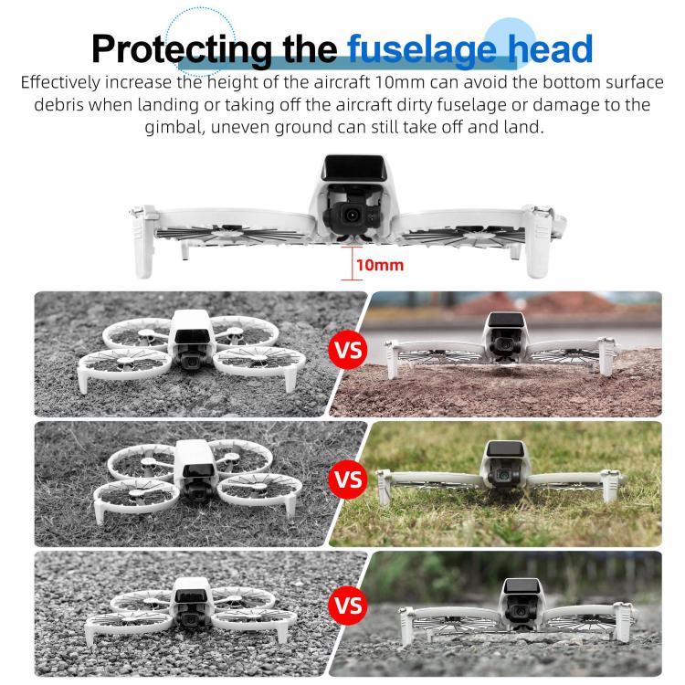 Extensiones de altura del tren de aterrizaje para drones tipo dividido DJI Flip STARTRC, For DJI Flip