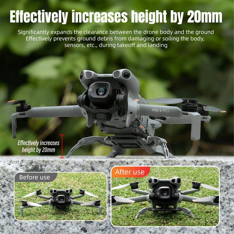 Soporte de entrenamiento con tren de aterrizaje elevado STARTRC Spider-Leg para DJI Mini 5 Pro, compatible con el medio ambiente., For DJI Mini 5 Pro
