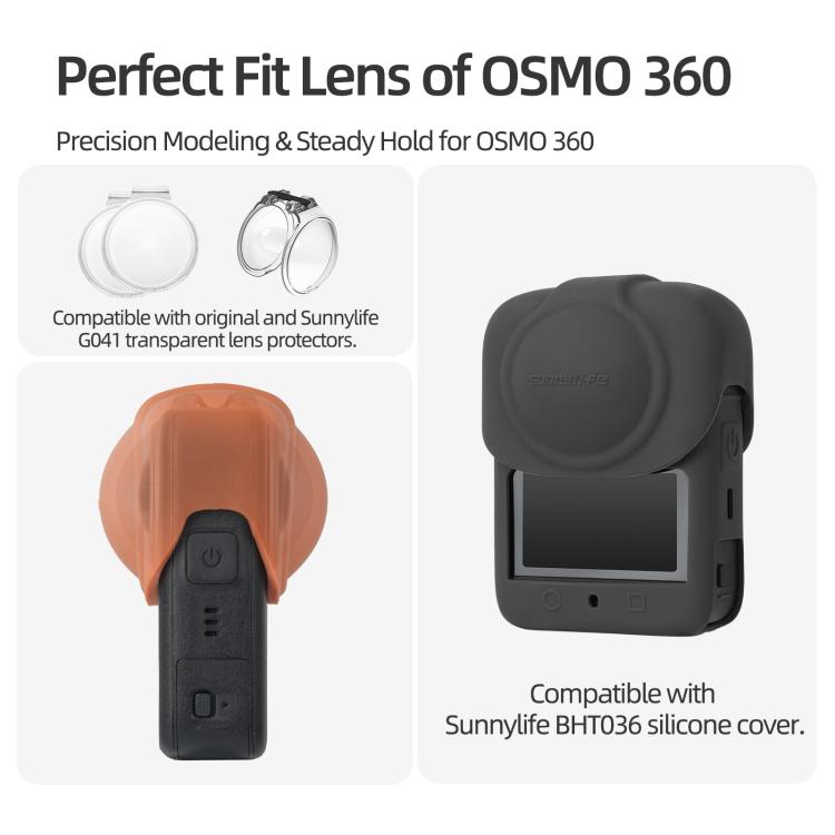 Tapa protectora de silicona Sunnylife para lente de DJI Osmo 360