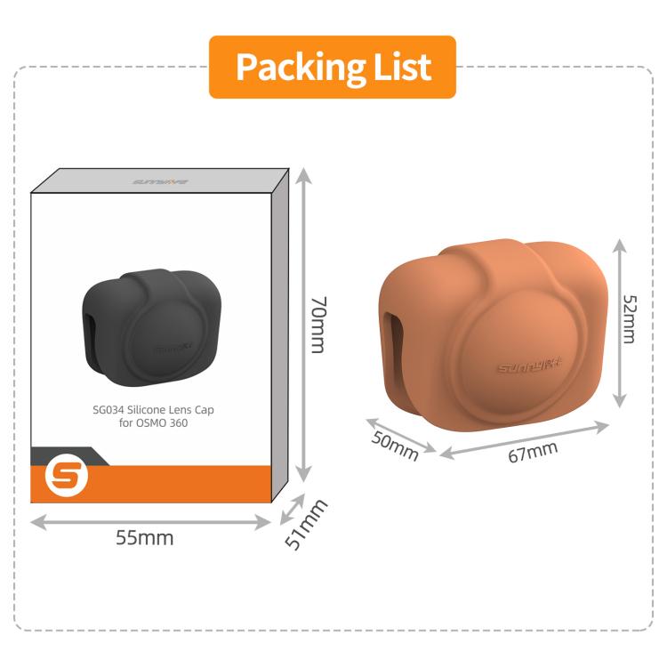 Tapa protectora de silicona Sunnylife para lente de DJI Osmo 360