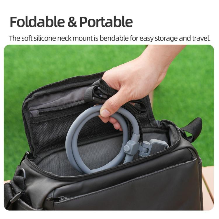 Soporte ajustable para cuello Sunnylife para DJI Osmo Pocket 4/3, ideal para vídeos POV, vlogs y selfies, con correa para el cuerpo.
