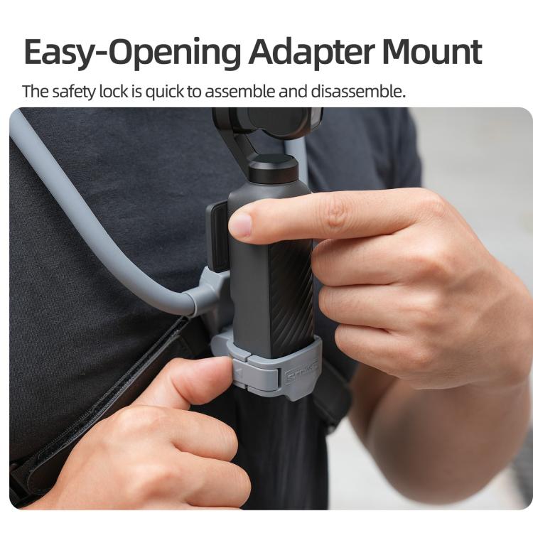 Soporte ajustable para cuello Sunnylife para DJI Osmo Pocket 4/3, ideal para vídeos POV, vlogs y selfies, con correa para el cuerpo.