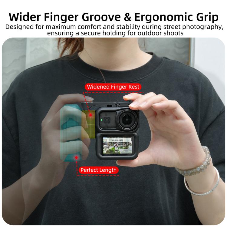 Empuñadura ergonómica integrada para fotografía callejera con mango de liberación rápida para DJI Osmo Nano Sunnylife, For DJI Osmo Nano