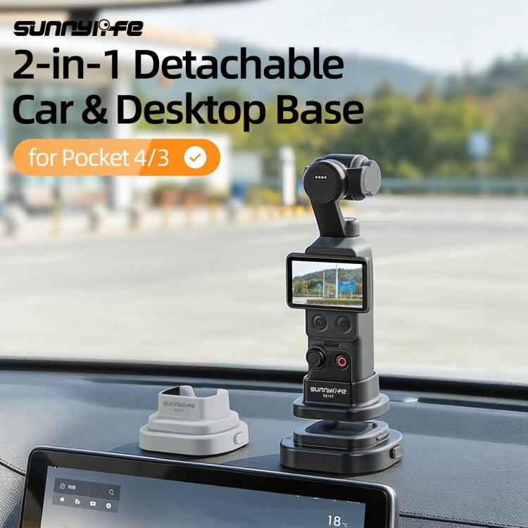 Soporte de base desmontable Sunnylife para coche y escritorio para DJI Osmo Pocket 4/3, OP4-DZ157