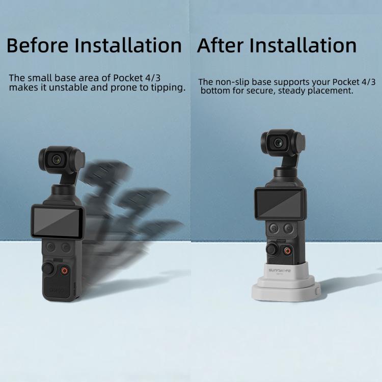Soporte de base desmontable Sunnylife para coche y escritorio para DJI Osmo Pocket 4/3, OP4-DZ157