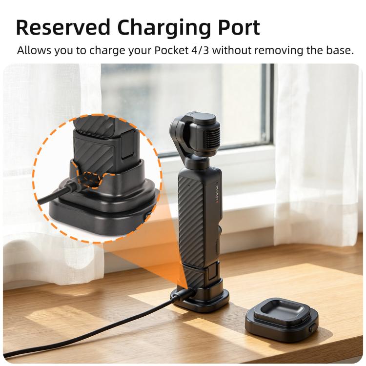 Soporte de base desmontable Sunnylife para coche y escritorio para DJI Osmo Pocket 4/3, OP4-DZ157
