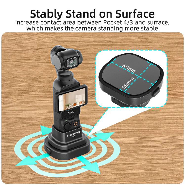 Soporte de base desmontable Sunnylife para coche y escritorio para DJI Osmo Pocket 4/3, OP4-DZ157