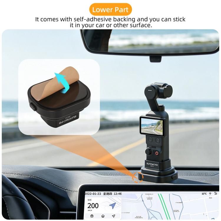Soporte de base desmontable Sunnylife para coche y escritorio para DJI Osmo Pocket 4/3, OP4-DZ157