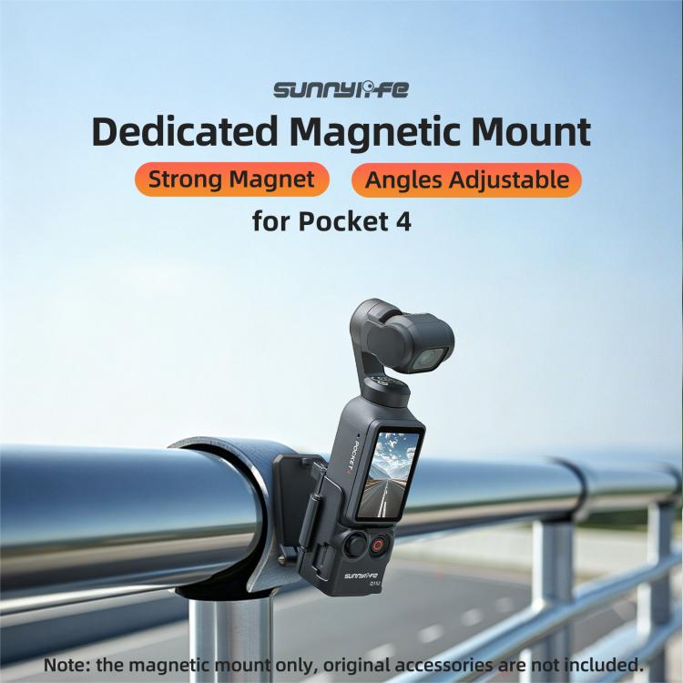 Soporte de mesa magnético multifuncional Sunnylife para DJI Osmo Pocket 4/3 con base ajustable y ángulos ajustables., OP4-ZJ152