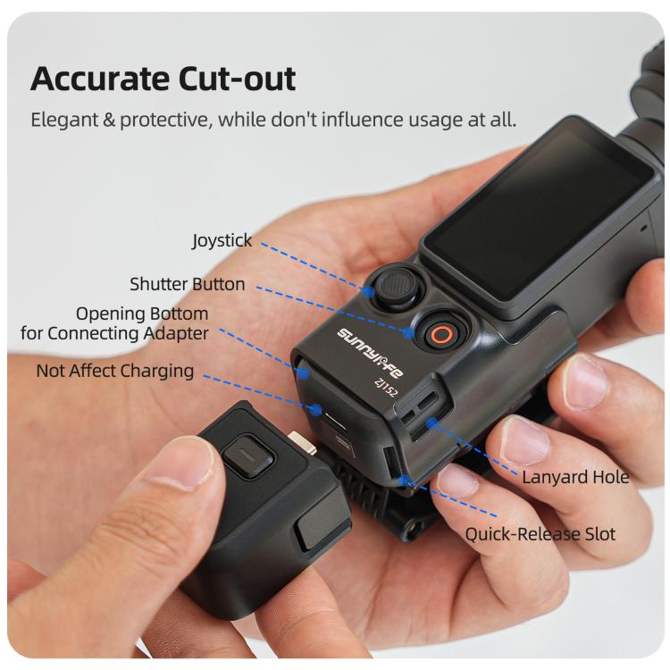 Soporte de mesa magnético multifuncional Sunnylife para DJI Osmo Pocket 4/3 con base ajustable y ángulos ajustables., OP4-ZJ152