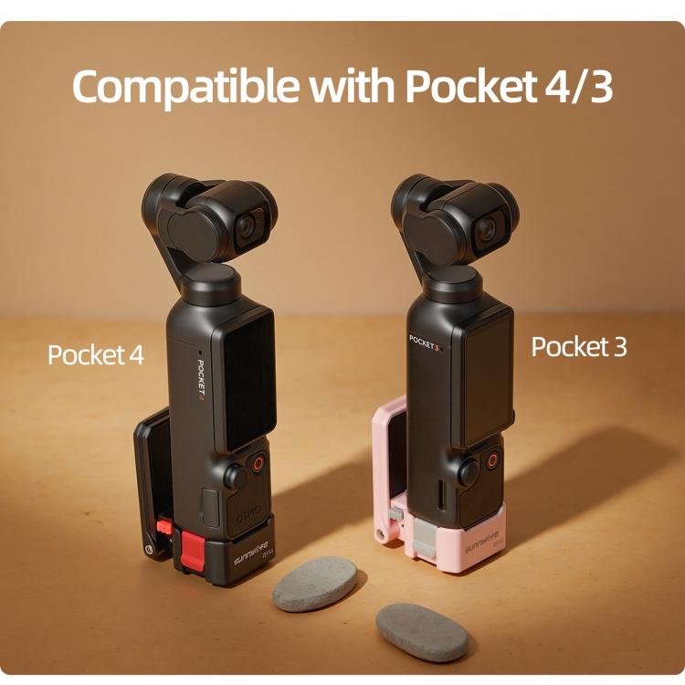 Soporte magnético de liberación rápida Sunnylife para DJI Osmo Pocket 4/3, base de mesa con soporte de plástico y ángulos ajustables., OP4-ZJ153